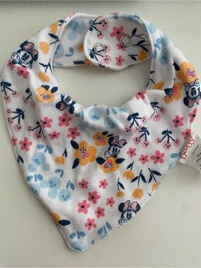 Disney Baby 0-6M Minnie Bib With Flowers